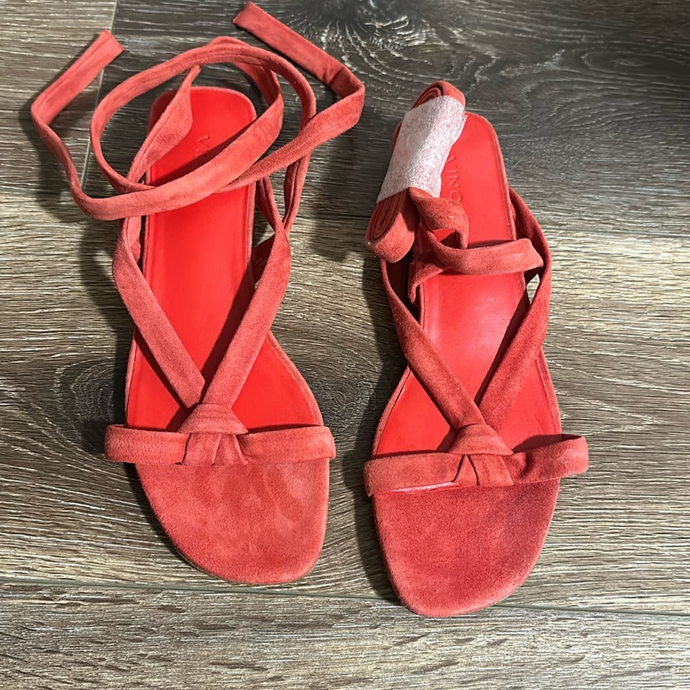 Vince Bonham suede lace up sandals